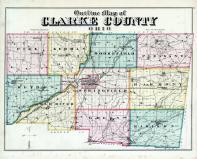 Clarke County Outline Map, Clark County 1875